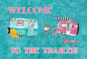 8760PLMT 11 x 18 in. Welcome to the Trailer Fabric Placemat