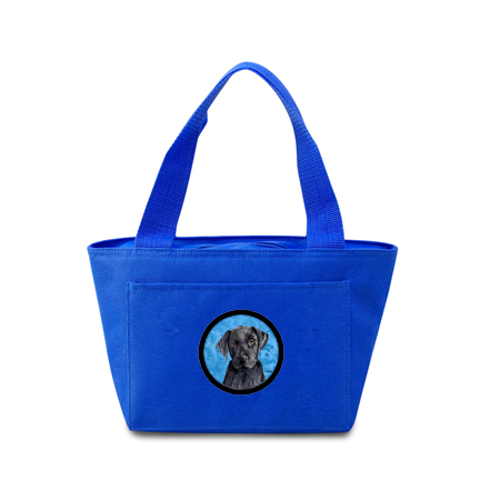 Picture of Carolines Treasures SC9136BU-8808 15 x 7 in. Labrador Zippered Insulated School Washable and Stylish Lunch Bag Cooler- Blue