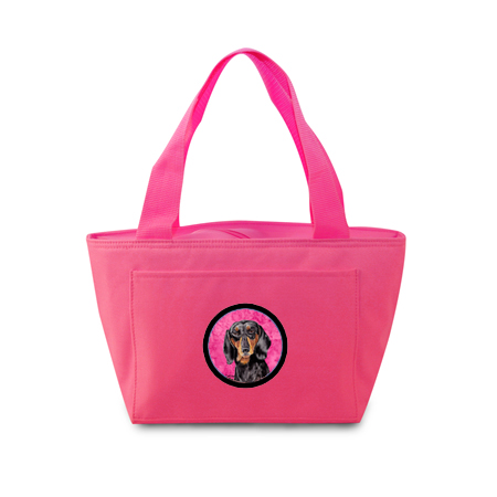 Picture of Carolines Treasures SC9139PK-8808 15 x 7 in. Dachshund Zippered Insulated School Washable and Stylish Lunch Bag Cooler- Pink