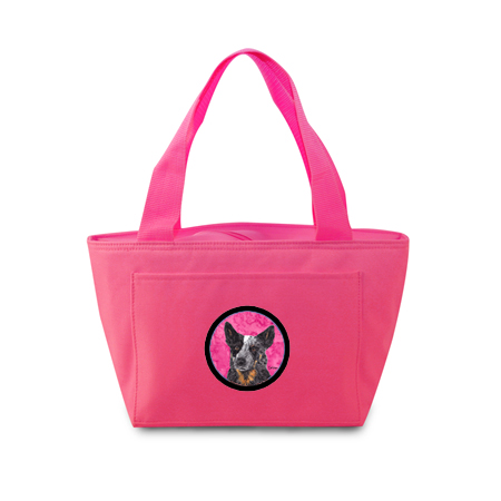 Picture of Carolines Treasures SC9141PK-8808 15 x 7 in. Australian Cattle Dog Zippered Insulated School Washable and Stylish Lunch Bag Cooler- Pink