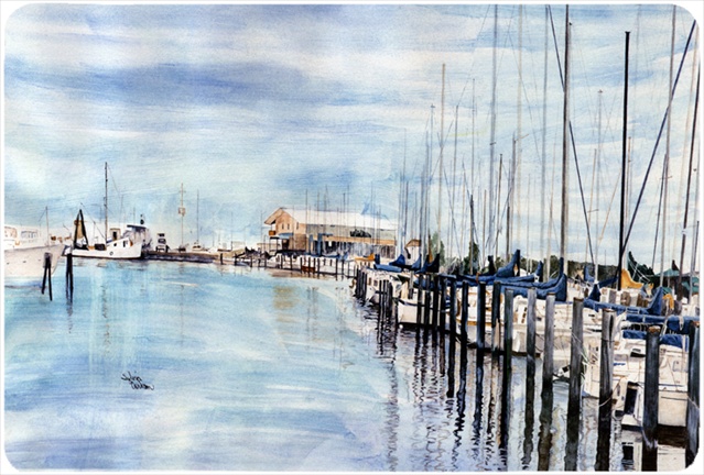9.25 x 7.75 in. The Warf Mouse Pad, Hot Pad Or Trivet