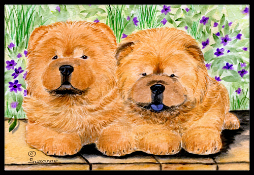 18 x 27 in. Chow Chow Indoor Outdoor Doormat