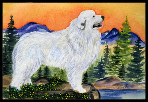 18 x 27 in. Great Pyrenees Indoor Outdoor Doormat