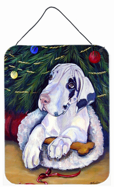 Christmas Tree With Great Dane Aluminium Metal Wall Or Door Hanging Prints