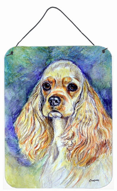 Blonde Tan Cocker Spaniel Aluminium Metal Wall Or Door Hanging Prints