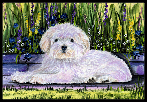 18 x 27 in. Coton De Tulear Indoor Outdoor Doormat