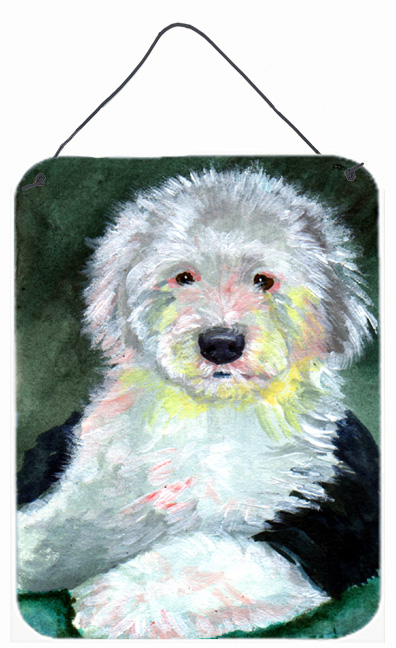 7252DS1216 12 x 16 in. Old English Sheepdog Aluminium Metal Wall Or Door Hanging Prints