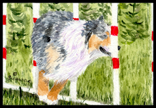 Australian Shepherd Indoor Outdoor Mat - 18 x 27 in.