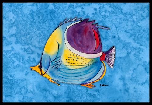 Fish Tropical Indoor Or Outdoor Mat - 18 x 27 in.