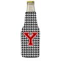 Carolines Treasures CJ1021-Y-BOTTLE Houndstooth Black Letter Y Monogram Initial Longneck Beer Hugger with Zipper Carolines Treasures CJ1021-Y-BOTTLE Houndstooth Black Letter Y Monogram Initial Longneck Beer Hugger with Zipper