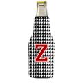 Carolines Treasures CJ1021-Z-BOTTLE Houndstooth Black Letter Z Monogram Initial Longneck Beer Hugger with Zipper Carolines Treasures CJ1021-Z-BOTTLE Houndstooth Black Letter Z Monogram Initial Longneck Beer Hugger with Zipper
