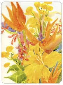 Picture of Carolines Treasures 6015MP 9.5 x 8 in. Flower - Bird of Paradise and Hibiscus Mouse Pad&#44; Hot Pad Or Trivet