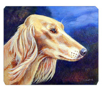 8 x 9.5 in. Saluki Mouse Pad, Hot Pad Or Trivet