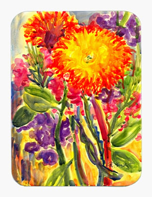 9.5 x 8 in. Flower - Aster Mouse Pad, Hot Pad Or Trivet