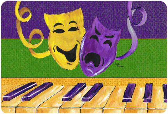 9.5 x 8 in. Mardi Gras Mouse Pad, Hot Pad Or Trivet
