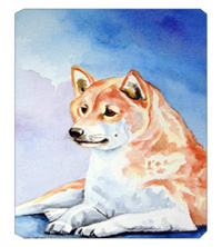 7135MP 8 x 9.5 in. Red and White Shiba Inu Mouse Pad- Hot Pad Or Trivet