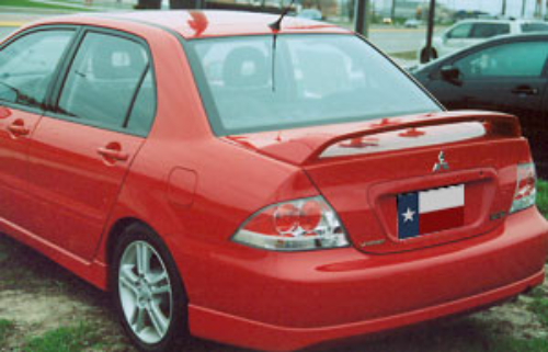 Picture of DAR Spoilers ABS-527p 2004-2007 Mitsubishi Lancer Ralliart Factory Post Lighted Spoiler- Painted