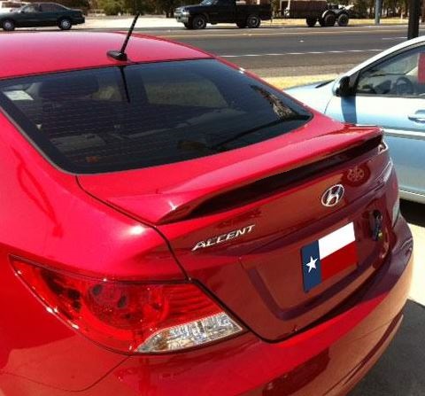FG-586p 2012 And Up Hyundai Accent Post Lighted Spoiler- Painted