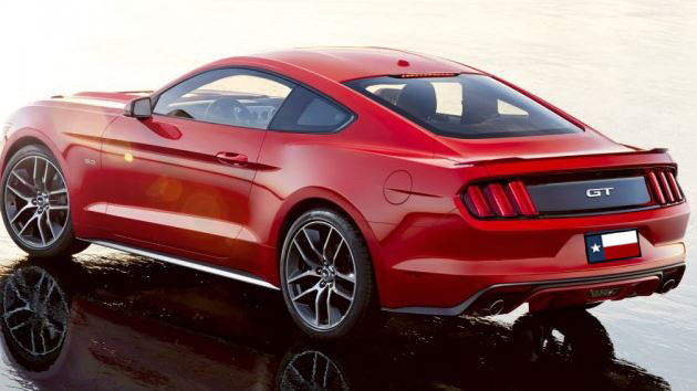 FG-588p 2015 And Up Ford Mustang Factory Flush No Light Spoiler- Painted