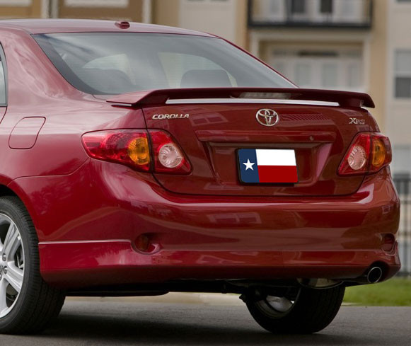 ABS-720p 2009-2013 Toyota Corolla Factory Post Clear Light Spoiler- Painted