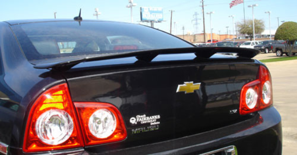 2008-2012 Chevrolet Malibu Post No Light Spoiler, Painted