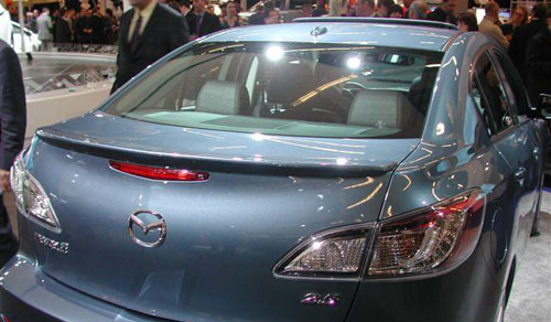 2010-2013 Mazda 3 Sedan Factory Lip No Light Spoiler, Painted