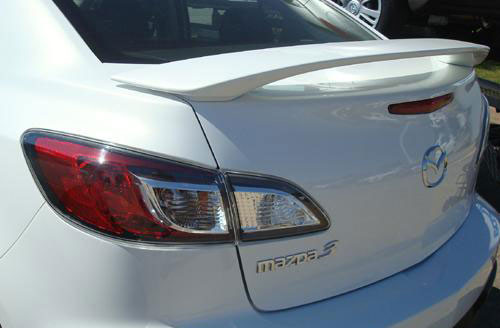 2010-2013 Mazda 3 Sedan Factory Post No Light Spoiler, Painted