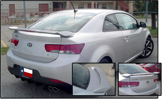 2010-2013 KIA Forte Koup Post Lighted Spoiler, Painted
