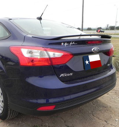 ABS-755p 2012 And Up Ford Focus Factory Post No Light Spoiler- Painted