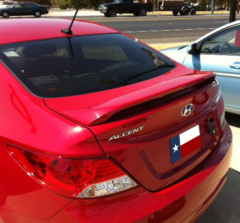 ABS-757p 2012 And Up Hyundai Accent Post Lighted Spoiler- Painted