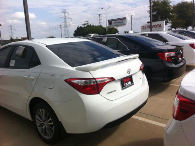 ABS-780p 2014 And Up Toyota Corolla Post Lighted Spoiler- Painted