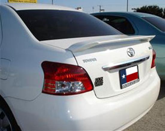 FG-096p 2007-2011 Toyota Yaris 4DR Post No Light Spoiler- Painted