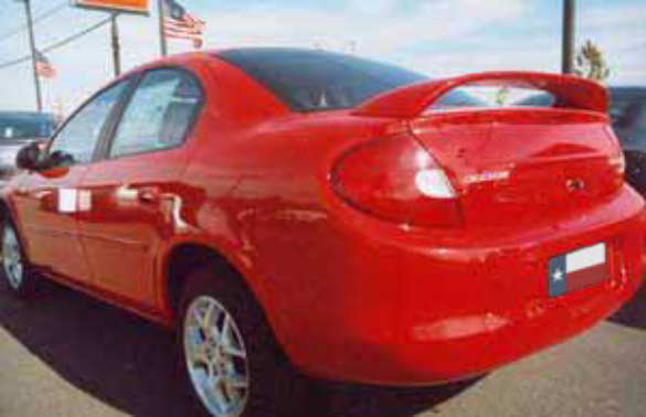 2003-2008 Saturn Ion Quad Mid Post No Light Spoiler, Painted