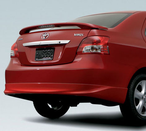 2007-2011 Toyota Yaris 4DR Factory Post Lighted Spoiler- Painted