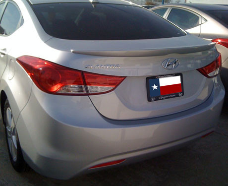 FG-281p 2011 And Up Hyundai Elantra Lip No Light Spoiler- Painted