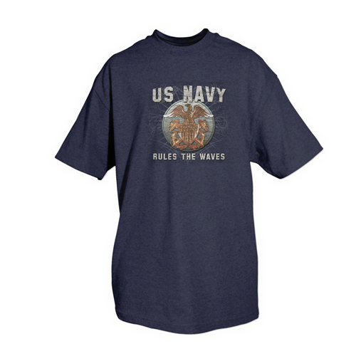 63-75 XXL Navy One-Sided Imprinted T-Shirt