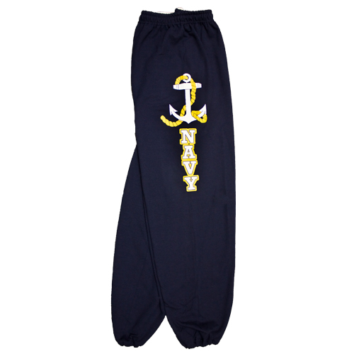 Picture of Fox Outdoor 64-776 L Mens Navy With Logo One Sided imprint Sweatpant&#44; Navy - Large