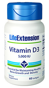 Picture of Life Extension 1713 Vitamin D3 5000 IU- 60 Softgels