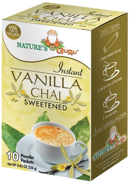 Picture of Natures Guru Vanilla Chai Sweetened Drink Mix - Pack Of 8