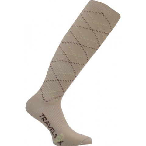 TS 5000W Patented Graduated Compression OTC Socks 10-18 Mmhg- Khaki - Large