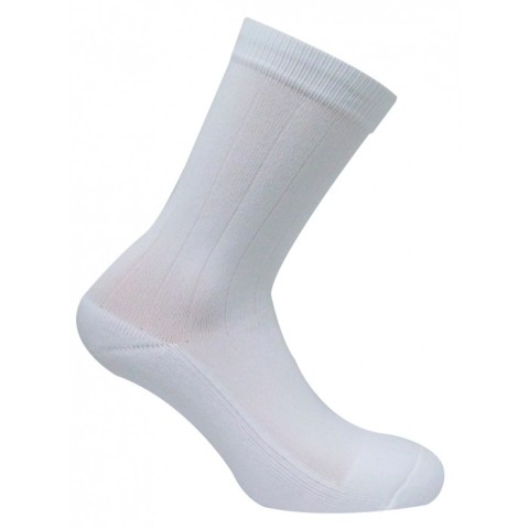 CSD 0356 Dress Classic Crew Compression Drystat Socks- White - Small
