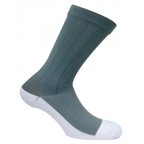 CSD 0356 Dress Classic Crew Compression Drystat Socks- Grey - Medium