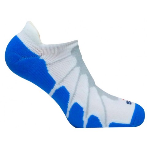 SS 6011 Sport Plantar Fasciitis Arch Support Ghost Compression Socks- White-Royal - Small