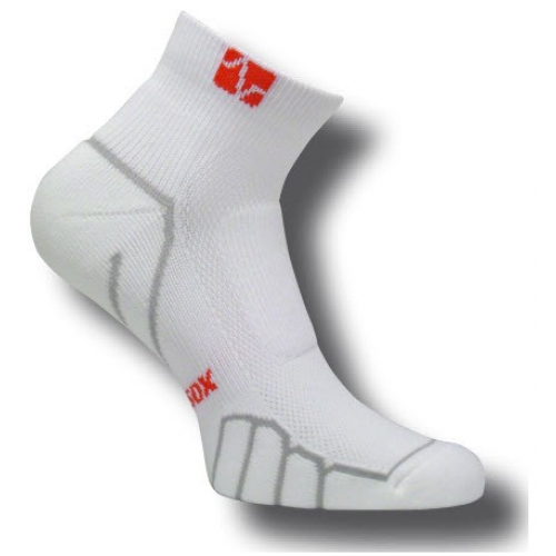 VT 0410 Ped Ultra Light Weight Running Socks- White-Silver - Medium