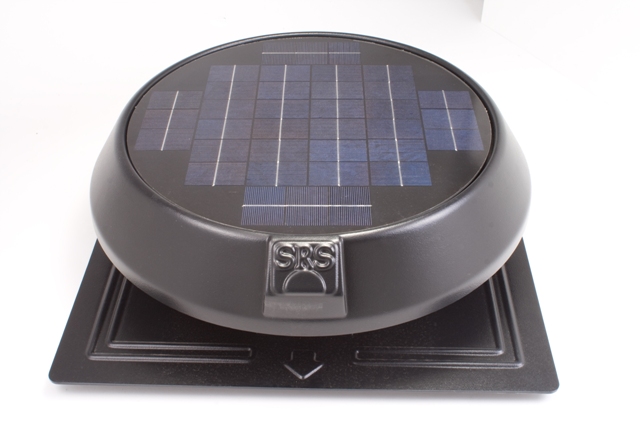 Picture of SunRise Solar RFB1250FT Round 20 Watt Attic Fan with Thermostat