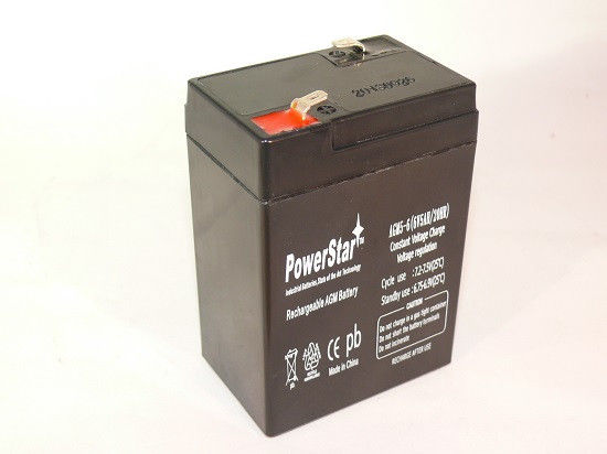 Picture of PowerStar AGM5-6-04 6V 5Ah SLA Rechargeable Battery for Alarms- ATV and motorcycles