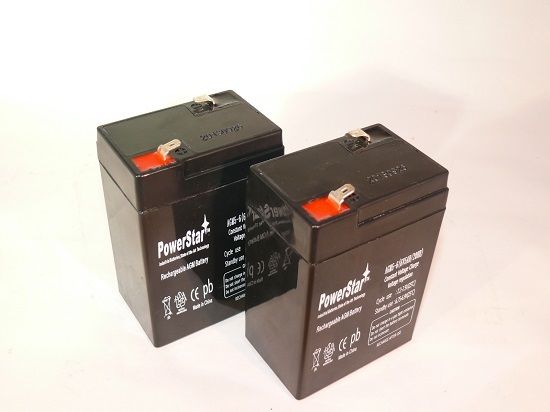 6V 5Ah SLA Rechargeable Battery for Alarms- ATV and motorcycle- 2 Pack