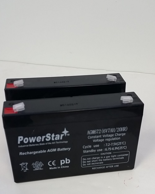 6V 7.2Ah SLA Battery Replaces ub670 gp672 j665 - 2 Pack