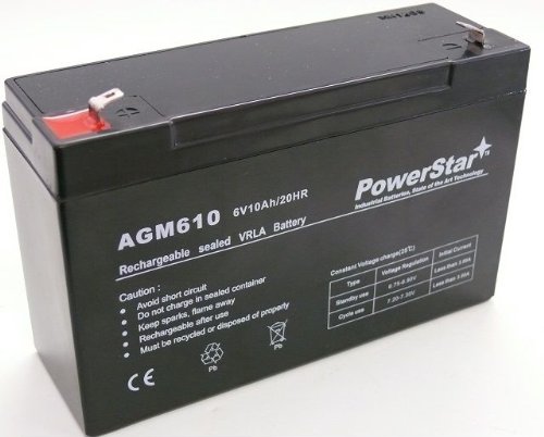 6V 10.0Ah SLA Battery for Streamlight Litebox SL40 Flashlights