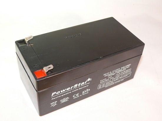 Picture of PowerStar PS12-3.3-223 12V 3.3 Ah Replacement UB1234 - AGM Battery - Sealed Lead Acid - 2 Year Warranty